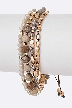 Mix Layer Semi Precious Beads String Bracelet