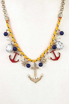 DANGLING ANCHOR NECKLACE SET