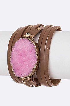 Original Druzy Leather Bracelet