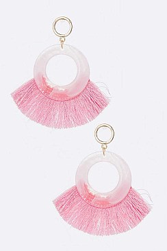 Pack of 12 Cellulite Tassel Drop Earrings Set