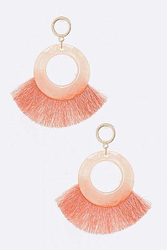 Pack of 12 Cellulite Tassel Drop Earrings Set