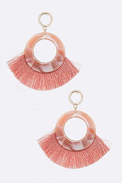 Pack of 12 Cellulite Tassel Drop Earrings Set