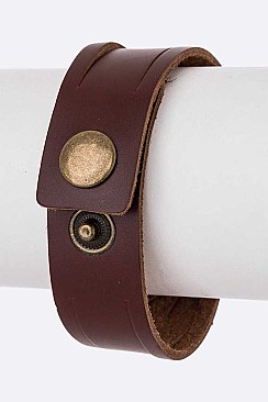 Authentic Druzy Leather Cuff