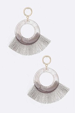 Pack of 12 Cellulite Tassel Drop Earrings Set