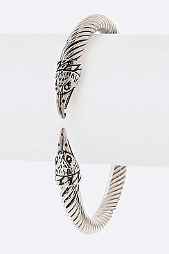 TWO HEADED EAGLE STAINLESS STEEL BANGLE