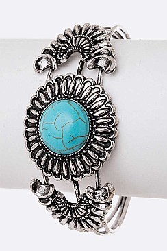 Artsy Turquoise Designed Bangle
