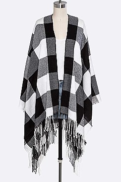 Trendy Buffalo Plaid Poncho
