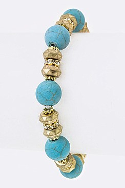 Fashion Mix Beads Stretch Bracelet