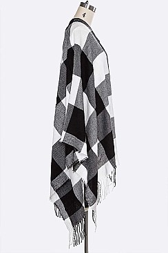 Trendy Buffalo Plaid Poncho