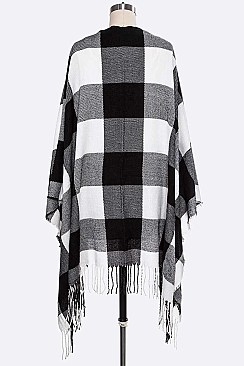 Trendy Buffalo Plaid Poncho