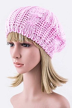 Stylish Cable Knit Fashion Beret LA-EMH8530