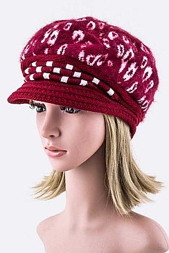 Trendy Intarsia Fleeced Visor Winter Hat LA-EMH8541