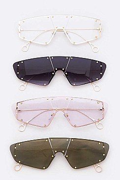 Pack of 12 Studs Shield Inspired Iconic Sunglasses Set
