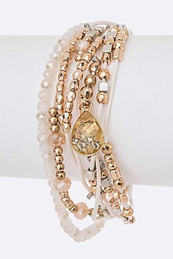 Stylish Mix Beads Layered Bracelet