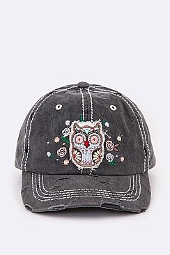 Owl Embroidered Vintage Cap LA-T13OWL01
