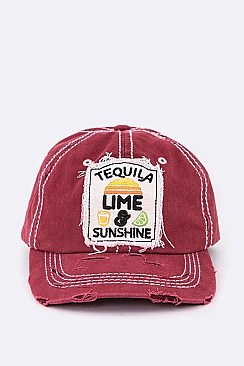 Tequila Lime & Sunshine Embroidered Cap LA-T13TEQ01