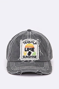 Tequila Lime & Sunshine Embroidered Cap LA-T13TEQ01