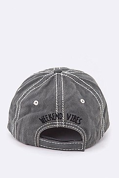 WEEKEND VIBES Glittered Distressed Cap LA-T13WKN03