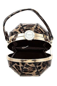 STYLISH PATENT SPHERE SHOULDER BAG