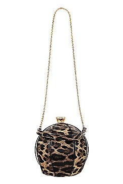 STYLISH PATENT SPHERE SHOULDER BAG