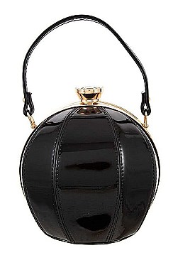 STYLISH PATENT SPHERE SHOULDER BAG