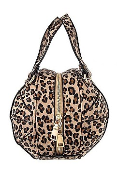 OVER SIZED ANIMAL PRINT SPHERE BAG