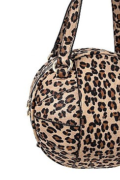 OVER SIZED ANIMAL PRINT SPHERE BAG