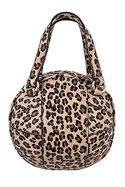 OVER SIZED ANIMAL PRINT SPHERE BAG
