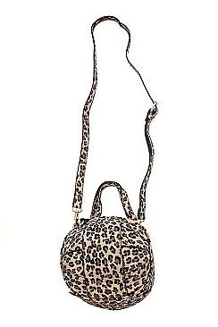 OVER SIZED ANIMAL PRINT SPHERE BAG