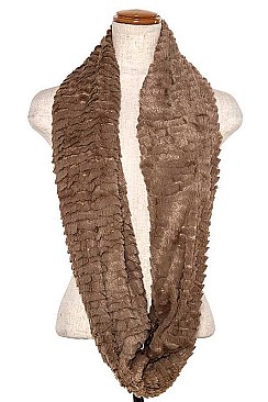 CASCADING INFINITY FAUX FUR SCARF