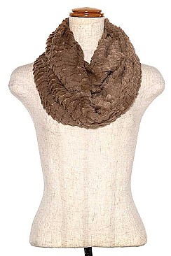 CASCADING INFINITY FAUX FUR SCARF