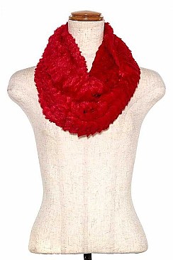 CASCADING INFINITY FAUX FUR SCARF