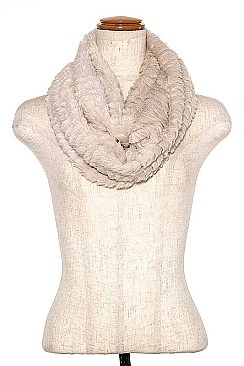 CASCADING INFINITY FAUX FUR SCARF