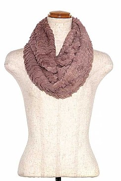 CASCADING INFINITY FAUX FUR SCARF