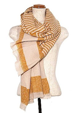 STRIPED OBLONG SCARF