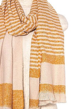 STRIPED OBLONG SCARF