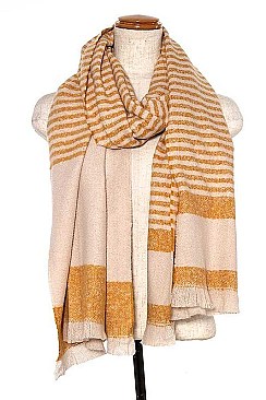 STRIPED OBLONG SCARF