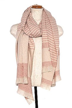 STRIPED OBLONG SCARF