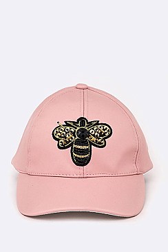 Beaded Bee Patch PU Cap LA-MM3004I