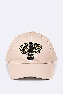Beaded Bee Patch PU Cap LA-MM3004I