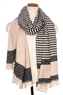 STRIPED OBLONG SCARF