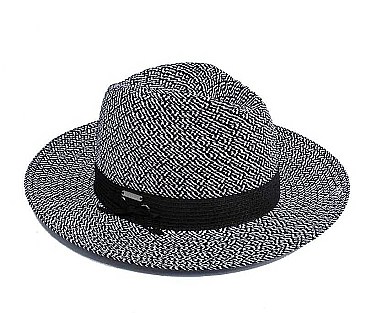 Ribbon Accent 2Tone Brim Straw Hat