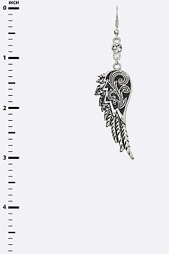 Crystal & Filigree Wing Earrings