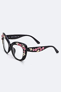 Pack of 12 Flower Accent Butterfly Optical Glasses