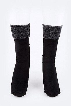 Posh Lurex Crinkle Top Bootie Socks LA-BC13-4