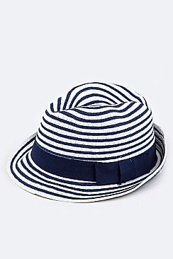 Stripes Layer Fashion Fedora Hat LAEMH8410