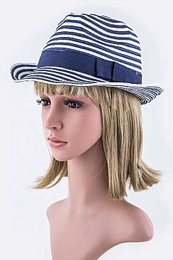 Stripes Layer Fashion Fedora Hat LAEMH8410