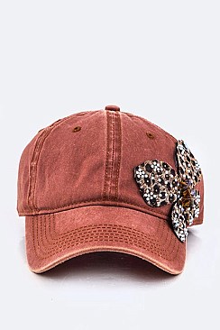 Crystal Butterfly Fashion Cap LA-35019MF015