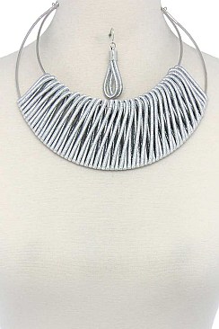 STYLISH WIRED FASHION COLLAR NECKLACE SET JY-JSN-2161