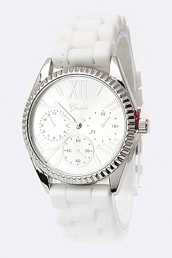 Fashionable Roman Number Dials Chrono Watch LA 05-2008